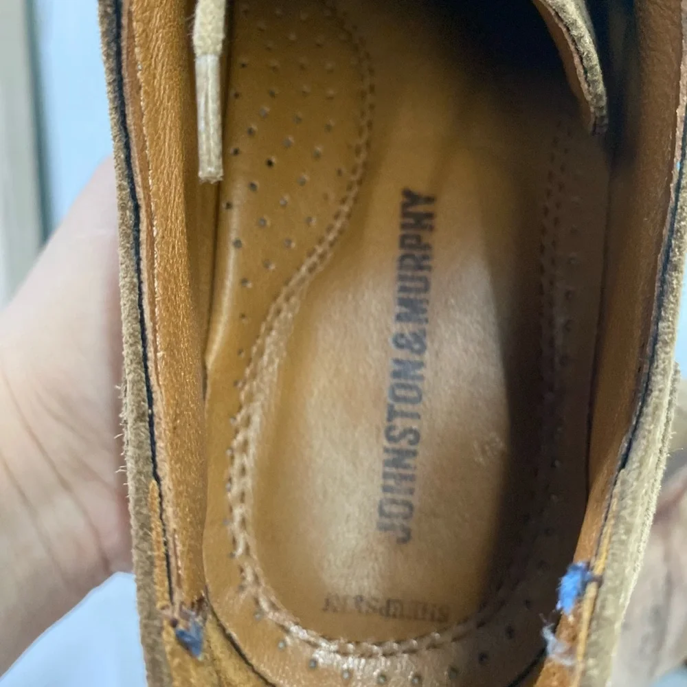 JOHNSTON & MURPHY Flex System Sheepskin Wingtip Men's Shoes. Size 9